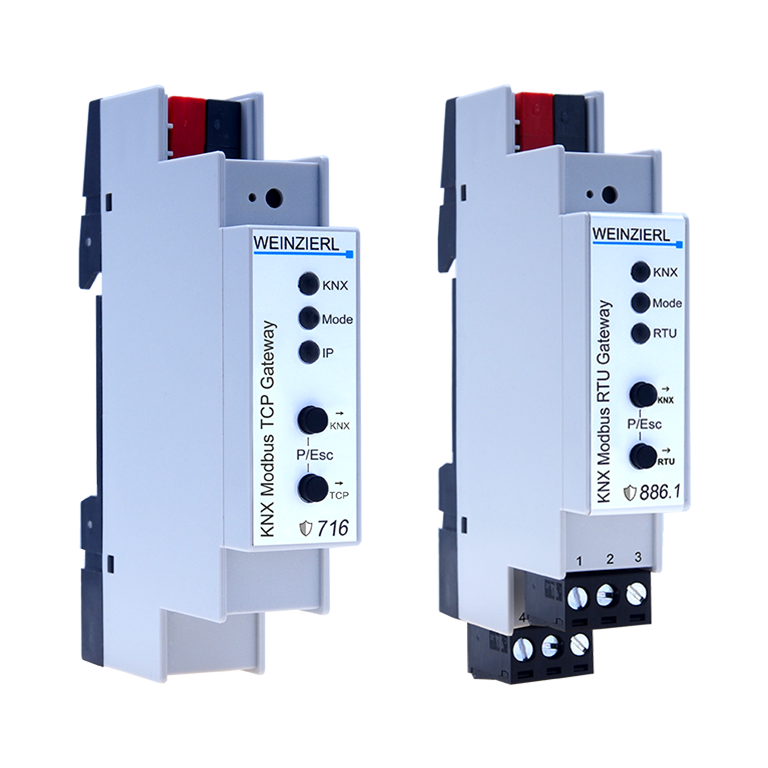 Weinzierl 716 KNX Modbus TCP Gateway 5425 und Weinzierl 886 1-KNX Modbus RTU Gateway secure 5498 Weinzierl 716 KNX Modbus TCP Gateway 5425 und Weinzierl 886 1-KNX Modbus RTU Gateway secure 5498