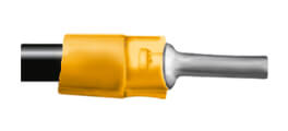 Flexible Leiter 1,5 bis 2,5 mm² Querschnitt mit Stiftkabelschuhen. Stiftlänge von 10 - 12 mm