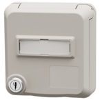 MENNEKES Cepex-Daten-Anbausteckdose mit Schloss und Beschriftungsfeld, reinweiß 4664