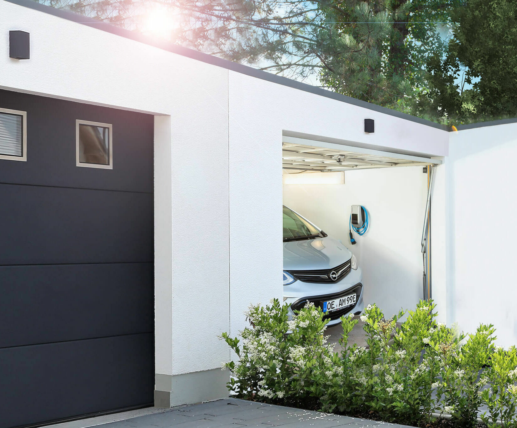Schmale Wallbox für Garage