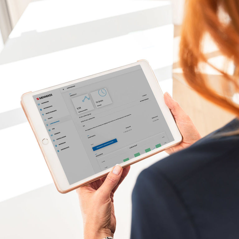 MENNEKES ativo Abrechnungssystem auf dem Tablet