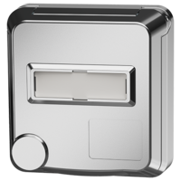 MENNEKES  Cepex-Anbausteckdose SCHUKO® mit Beschriftungsfeld, weißaluminium 4574ME