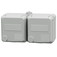 MENNEKES  Cepex-Doppelsteckdose, lichtgrau 4404