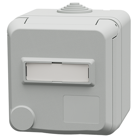 MENNEKES Cepex-Wandsteckdose SCHUKO® mit Beschriftungsfeld, lichtgrau 4573