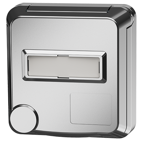 MENNEKES Cepex-Anbausteckdose mit Beschriftungsfeld, weißaluminium 4845ME